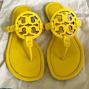 Tory Burch Yellow Miller Naplak Sandals